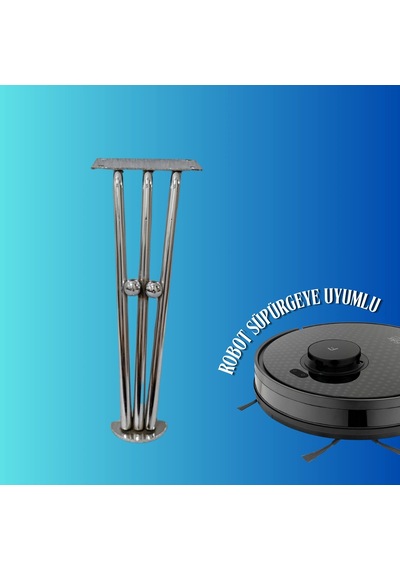 20 Cm Metal Boncuklu Koltuk Ayağı Mobilya Ayağı Ünite Ayağı Konsol Ayağı Puf Berjer Ayağı 4adet Krom