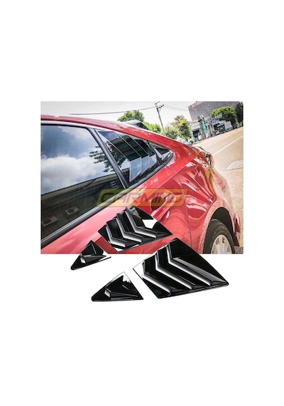 Toyota Corolla Uyumlu Kelebek Cam Vizörü Piano Black 2019-2021