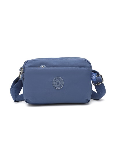 Smart Bags Günlük Küçük Boy Su Geçirmez Hafif Krınkıl Kumaş Kadın Omuz Çantası Mavi