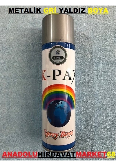 Kpax Metal Gri Yaldız Sprey Boya 170 ML Gri Renk Sprey Boya