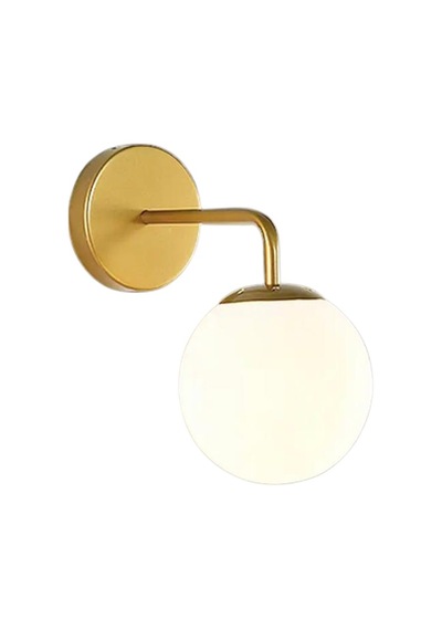 Ryslight Eskitme Kaplama Modern Opal Camlı Dekoratif Rustik Duvar Aplik-rys9019025 Siyah