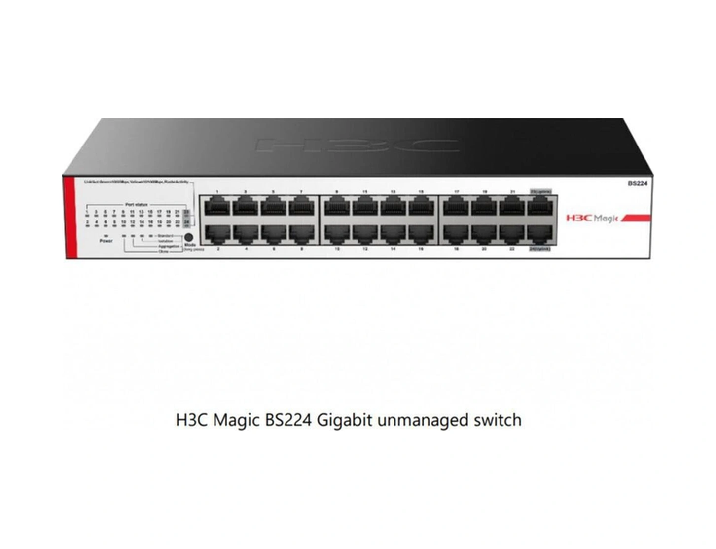 Magic Bs224, 24 Port, Gigabit, 2 Port Gigabit Uplink, Metal Kasa, Yönetilemez, Rack Mount Switch-115465