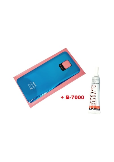 Tkgz Xiaomi Redmi Note 9s Note 9 Pro Arka Kapak Cam+b-7000 Mavi