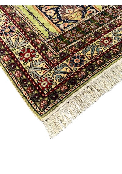 Burak Halı El Dokuma Sıfır Bünyan Seccade 88x140 Yeşil Kök Boya Namazlık