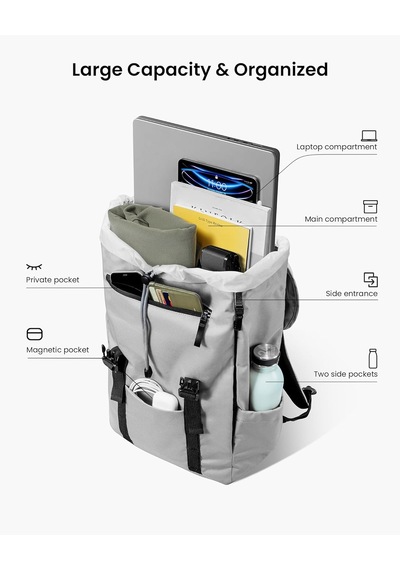 Tomtoc Vintpack Laptop Sırt Çantası, 17-22 Litre Sırt Çantası Sey Diğer