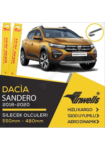 Dacia Sandero Muz Silecek Takımı 2016-2020 İnwells