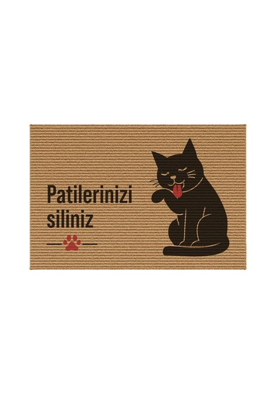 Decovetro Kapı Önü Halı Paspas Kedi Patilerinizi Siliniz 40 X 60 Cm Çok Renkli