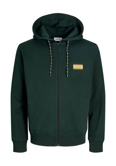 Jack & Jones Jjbuster Zıp Hood Bts Fermuarlı Yeşil Erkek Sweatshirt 12298627