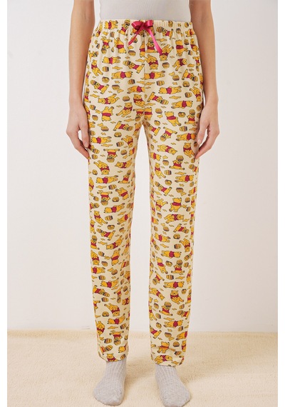 Bigdart 4323 Desenli Pijama Altı - M. Krem