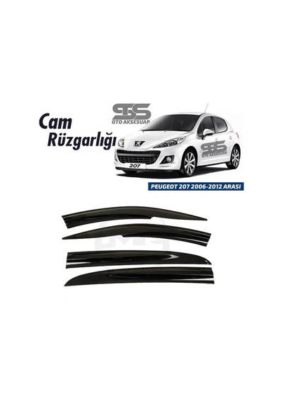 Cam Rüzgarlığı Peugeot 207 2006-2012 Arası Mügen Tip Piano Blackk