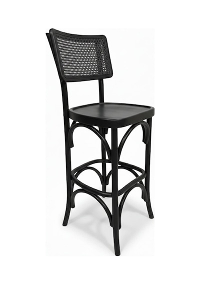 Sofa Ahşap Bar Sandalyesi Siyah
