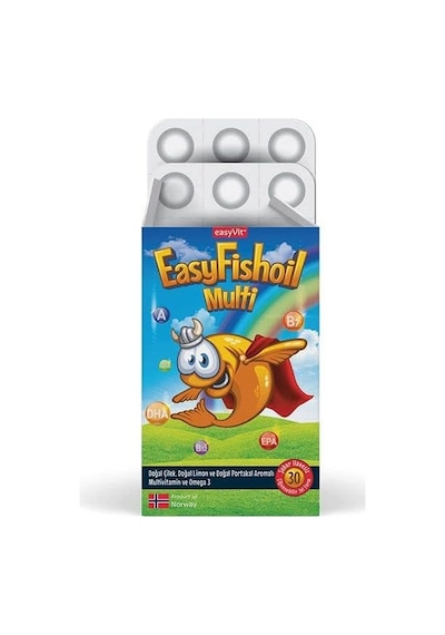 Easyfishoil Multi + Omega 3 30 Çiğnenebilir Jel Form
