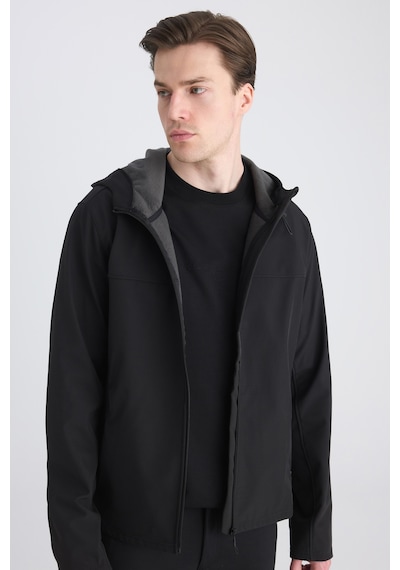 D'S Damat Ds Damat Regular Fit Siyah Kapüşonlu İçi Polarlı Scuba Mont 5hf07ort01713 Çok Renkli