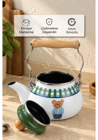 Bernardo Harmony Emaye Kettle 2 Litre Gümüş