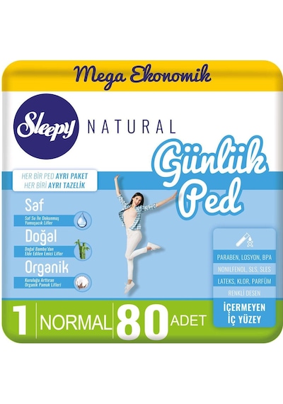 9 Al 8 Öde Sleepy Natural Günlük Ped Normal 80'li Ve Rosıe Oda Kokusu