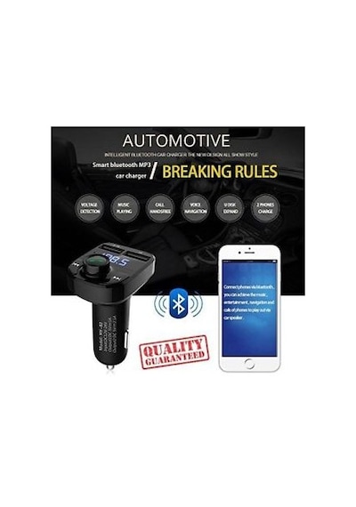 Carx8 Micro Sd Usb Girişli Bluetooth Araç Kiti Fm Transmitter