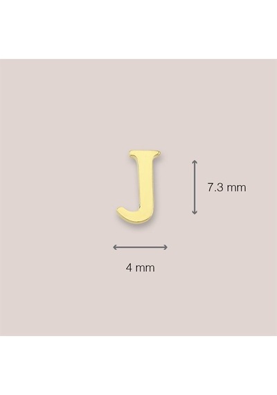 Goldkupe 14 Ayar Altın J Harf Küpe 0,37 Gr-1368