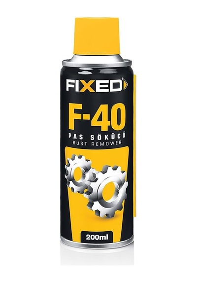 Güncelçarşı Fıxed F-40 Ultra Güçlü Pas Sökücü Sprey 200ml, Civata, Somun, Kapı, Menteşe, Kilit, Motorsiklet