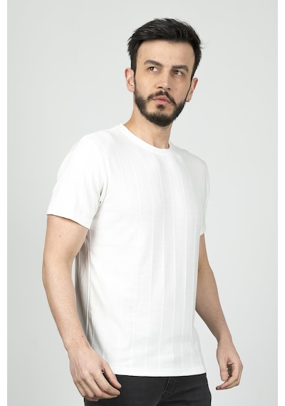 Cazador B.yaka K.kol Erkek T-shirt 4161 Ekru Ekru