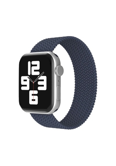 Apple Uyumlu Watch  38mm Ayarlı Solo Silikon Kordon - Lacivert