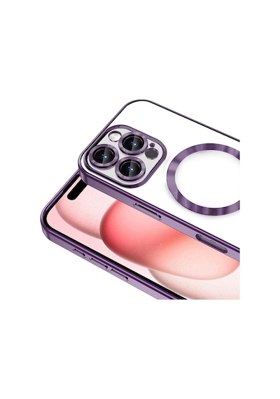 Apple Uyumlu iPhone 16 Pro Max Kılıf Kamera Korumalı M-safe Wireless Şarj Özellikli Zore Demre Kapak