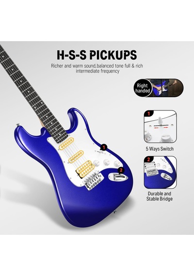 Donner Dst-100l St Elektro Gitar Sapphire Blue