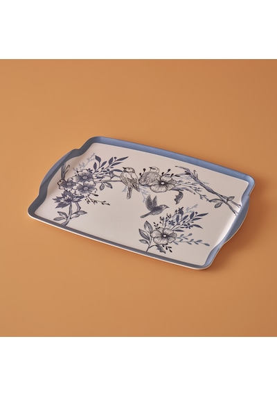 Bella Maison Bleu Blanc Melamin Tepsi Mavi 42 x 31 CM Mavi