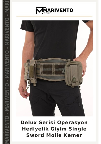 Marivento Delux Serisi Operasyon Hediyelik Giyim Single Sword Molle Kemer Çok Renkli