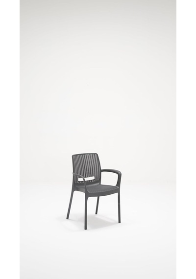 Rattan Lüx 80x80 Bahçe&balkon&teras Masa Seti - Antrasit Diğer