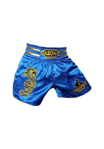 Kogam Leon Dragon Muay Thai Ve Kick Boks Nakışlı Şortu Mavi