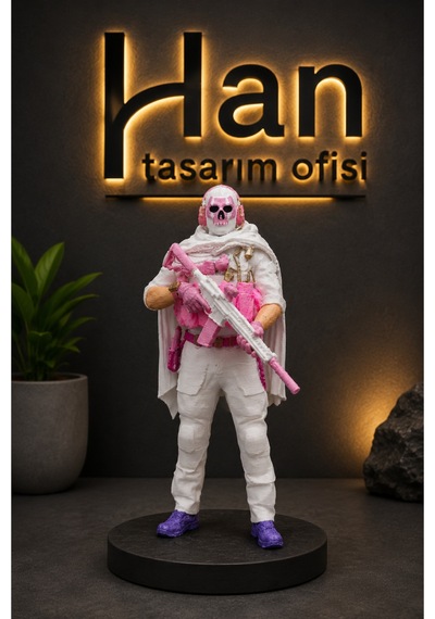 Ghost Figür 15 Cm Pembe Versiyon Call Of Duty Ghost Simon Figür
