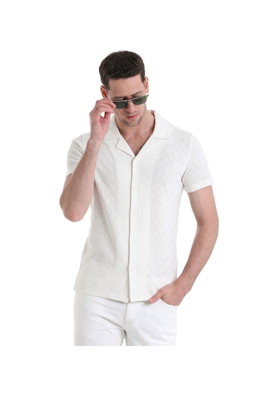 Hatemoğlu Beyaz Regular Fit Düz 100% Pamuklu Polo Yaka Tişört 35362024c017 001 Beyaz