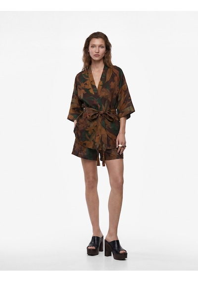 Koton Koton X Melis Ağazat - Püsküllü Kuşak Detaylı Floral Desenli Kimono Kahverengi Desenli 6sak50039ew Koton Koton X Melis Ağazat - Püsküllü Kuşak Detaylı Floral Desenli Kimono Kahverengi Desenli 6sak50039ew
