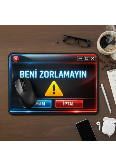 Beni Zorlamayın Tasarımlı Mouse Pad 23x19cm Fare Altlığı Kaydırmaz Taban Mousepad