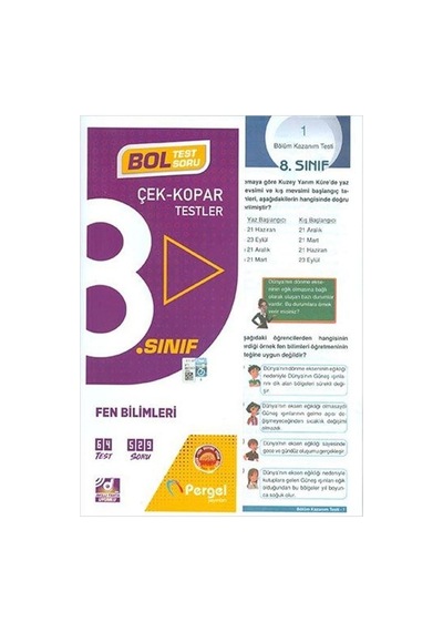 8.Sınıf Fen Bilimler Çek Kopar Testler -  Pergel