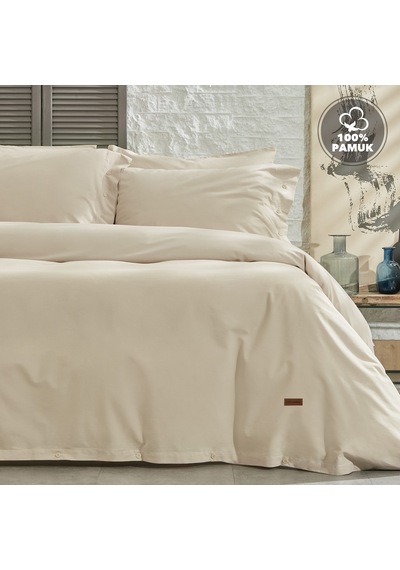 Yataş Bedding Plain Battal Boy Ranforce Nevresim Takımı - Bej