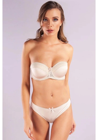 Gala Balconette Foam Cup Lace Bra, Ten Konforlu Ve Şık Sütyen, Strapless Çok Renkli