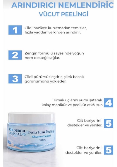 Nemlendirici, Arındırıcı, Besleyici, Batık Giderici Vücut Peelingi 300 Gr.