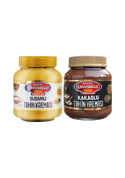 Susamlı Tahin Kreması 330g + Kakaolu Tahin Kreması 330g