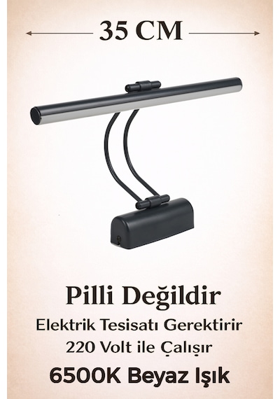 Merwish 35 Cm Flüt Led Aplik 6500k Doğal Beyaz Işık Kablolu Duvar Apliği 220v Elektrik Bağlantılı Modern Tasarım Siyah