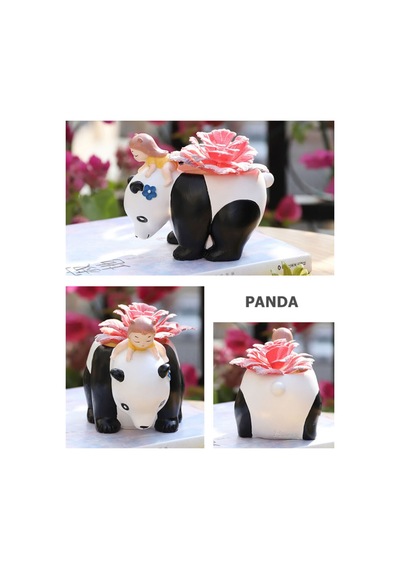 Pandalı Kız Kaktüs Saksısı Pembe