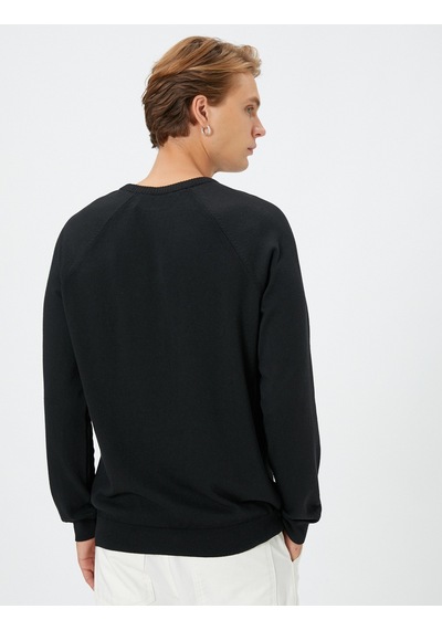Koton Triko Kazak Bisiklet Yaka Dokulu Slim Fit Reglan Kollu Siyah 4wam70023ht 4WAM70023HT999 Siyah Koton Triko Kazak Bisiklet Yaka Dokulu Slim Fit Reglan Kollu Siyah 4wam70023ht 4WAM70023HT999 Siyah