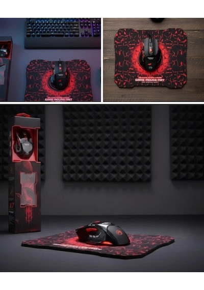 Mey İthalat Profesyonel Mouse Seti Dokuma Usb Kablolu Rgb Aydınlatmalı Diğer