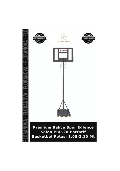 Premium Bahçe Spor Eğlence Salon Pbp-20 Portatif Basketbol Potası 1,08-2,10 Mt