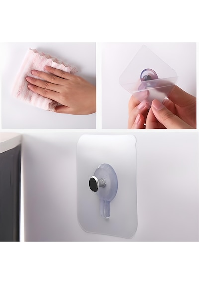 Süper Güçlü Çerçeve Askısı Pin Delgisiz Vidalı Tırnak Kanca Yapışkanlı Mutfak Banyo Raf Tutucu Askı 5 Adet Diğer
