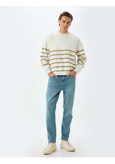Koton Tapered Fit Jean Pantolon - Joe Jean Açık İndigo 5wam40126ıd Açık İndigo