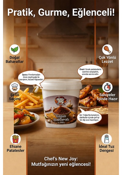 Kajun Baharatı 1000 G X 8 Adet - 1 Koli Koli Bazlı Avantaj Paketi Kahverengi