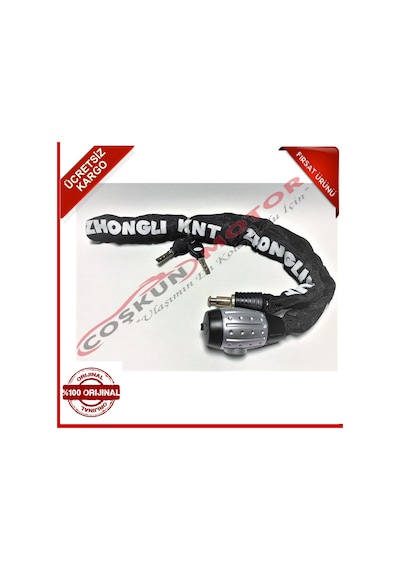 Bisiklet Motorsiklet 6 x 120 Cm Zincir Kilit Zhongli Anahtarlı N11.3326