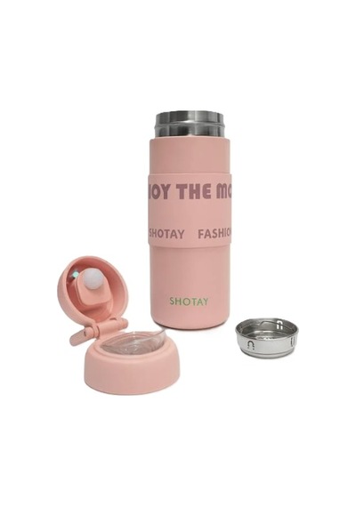 Shotay Fashıon Çelik Termos Matara Pembe 460 Ml.