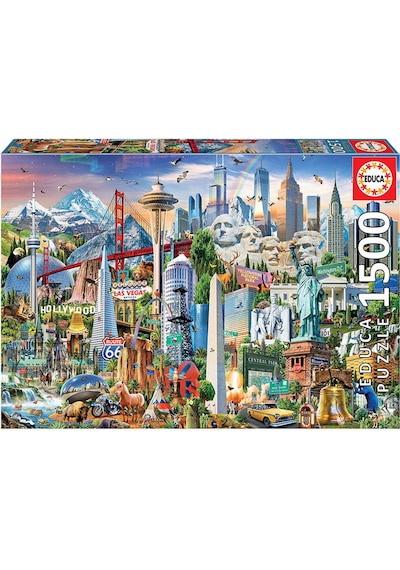Educa Puzzle 1500 Parça Kuzey Amerika Sembolleri 17670